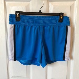 Xersion semi fitted athletic shorts light blue Med